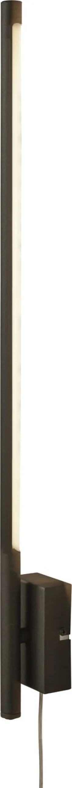LED-seinävalaisin Aneta Lighting Stecco, 65cm, musta