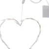 LED-sydänkranssi Star Trading Crispy, 25cm, valkoinen