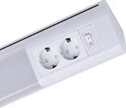 LED-työpistevalaisin MullerLicht Melo plug 2-osainen pistorasia + kytkin, eri kokoja