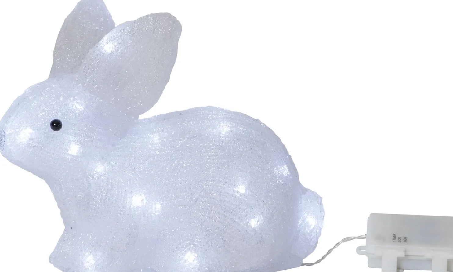 LED-valokoriste Star Trading Crystalo kaniini 20cm