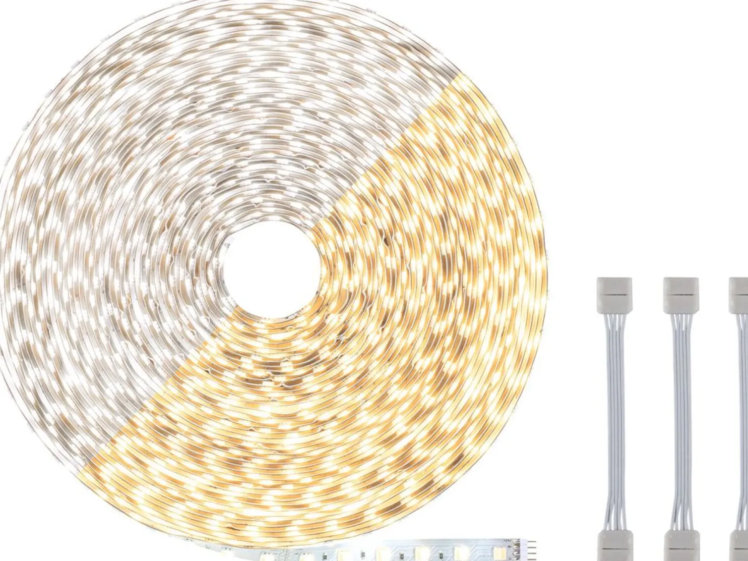 LED-valonauha Paulmann MaxLED 500, 20m, 72W, 550lm/m, 60LEDs/m, 3 sovitinkaapelia, säädettävä värilämpötila