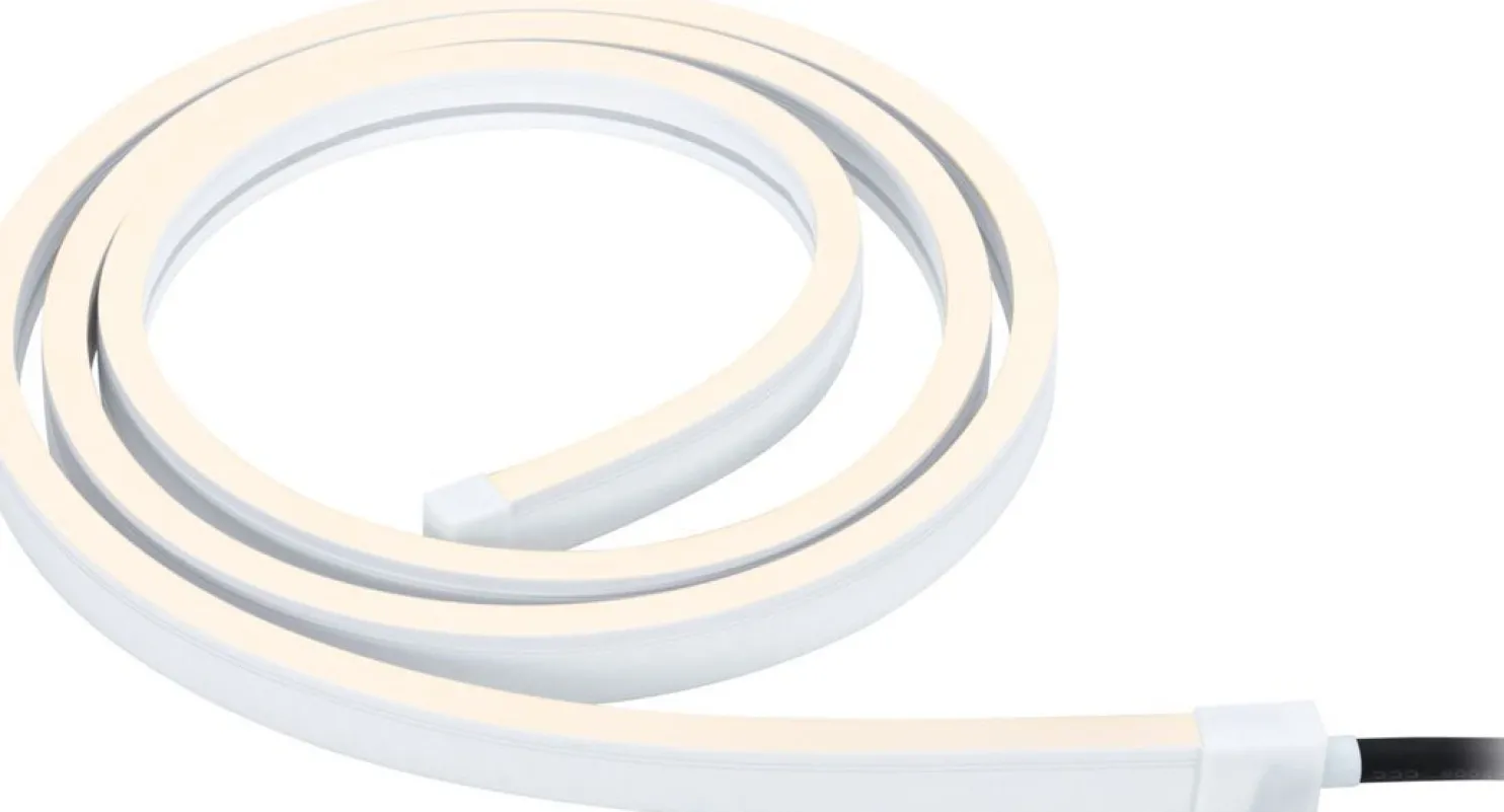 LED-valonauha Paulmann Plug & Shine Smooth, 2m, IP68, 3000K, 12W, valkoinen