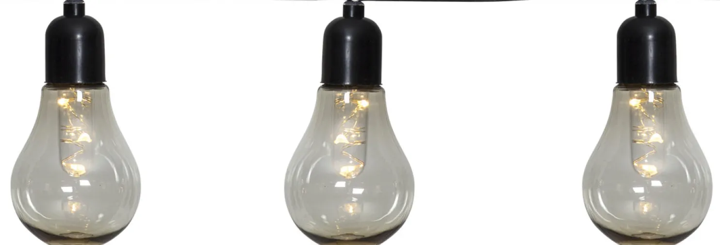 LED-valosarja Star Trading Glow, 10-osainen, 405cm, musta