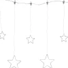 LED-valoverho Star Trading Dew Drop Stars, 120x80cm, hopea