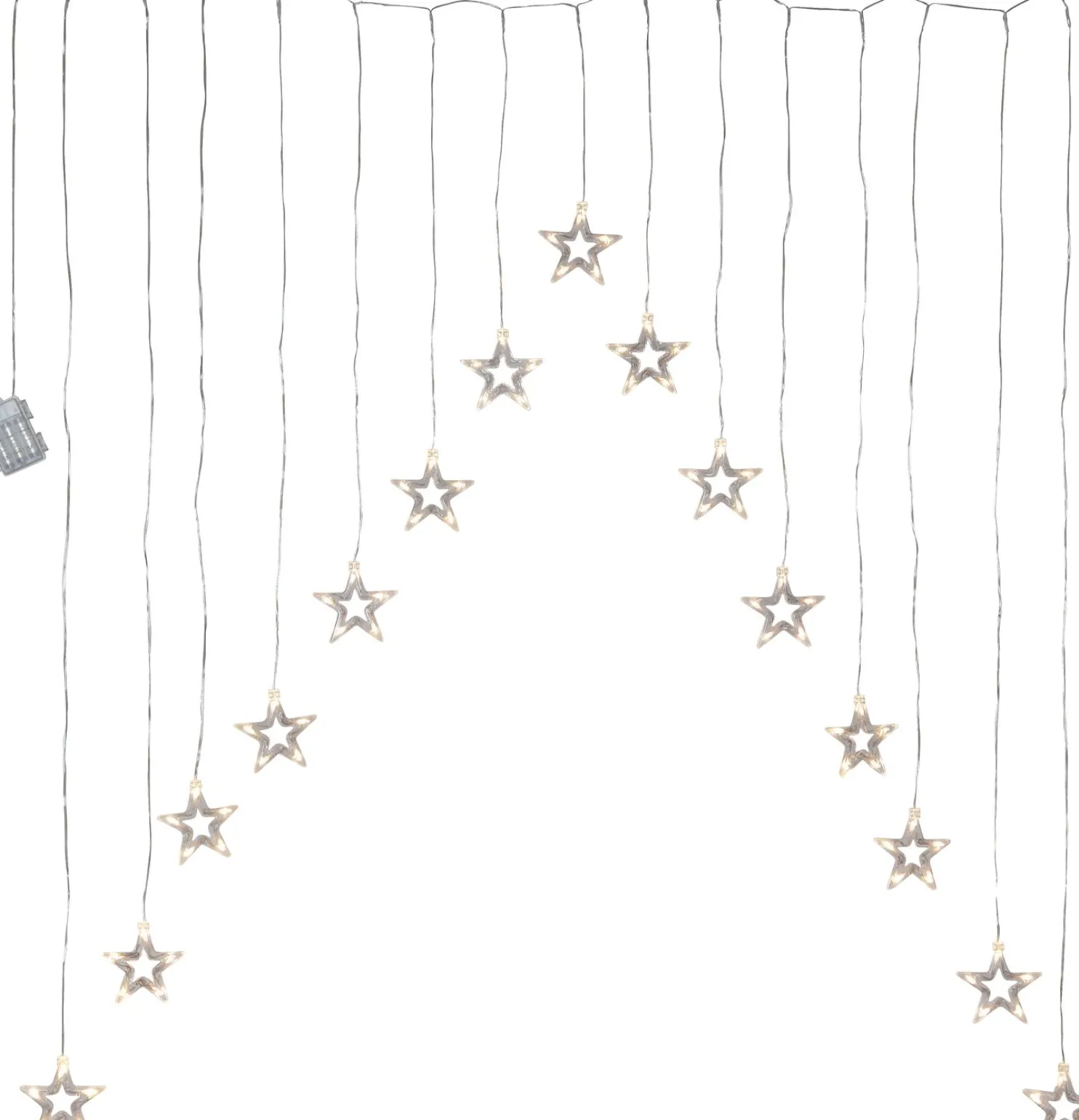 LED-valoverho Star Trading DecyStar, 125x120cm, läpinäkyvä