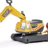 Leikkikaivinkone Falk Super Builder, perävaunulla, keltainen