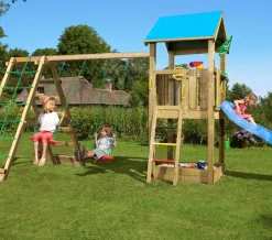 Leikkikeskus Jungle Gym Castle ja Climb Module X'tra sis. liukumäen