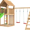 Leikkitorni Jungle Gym Cabin 2.1, 2-Climb Module 220, vihreä liukumäki