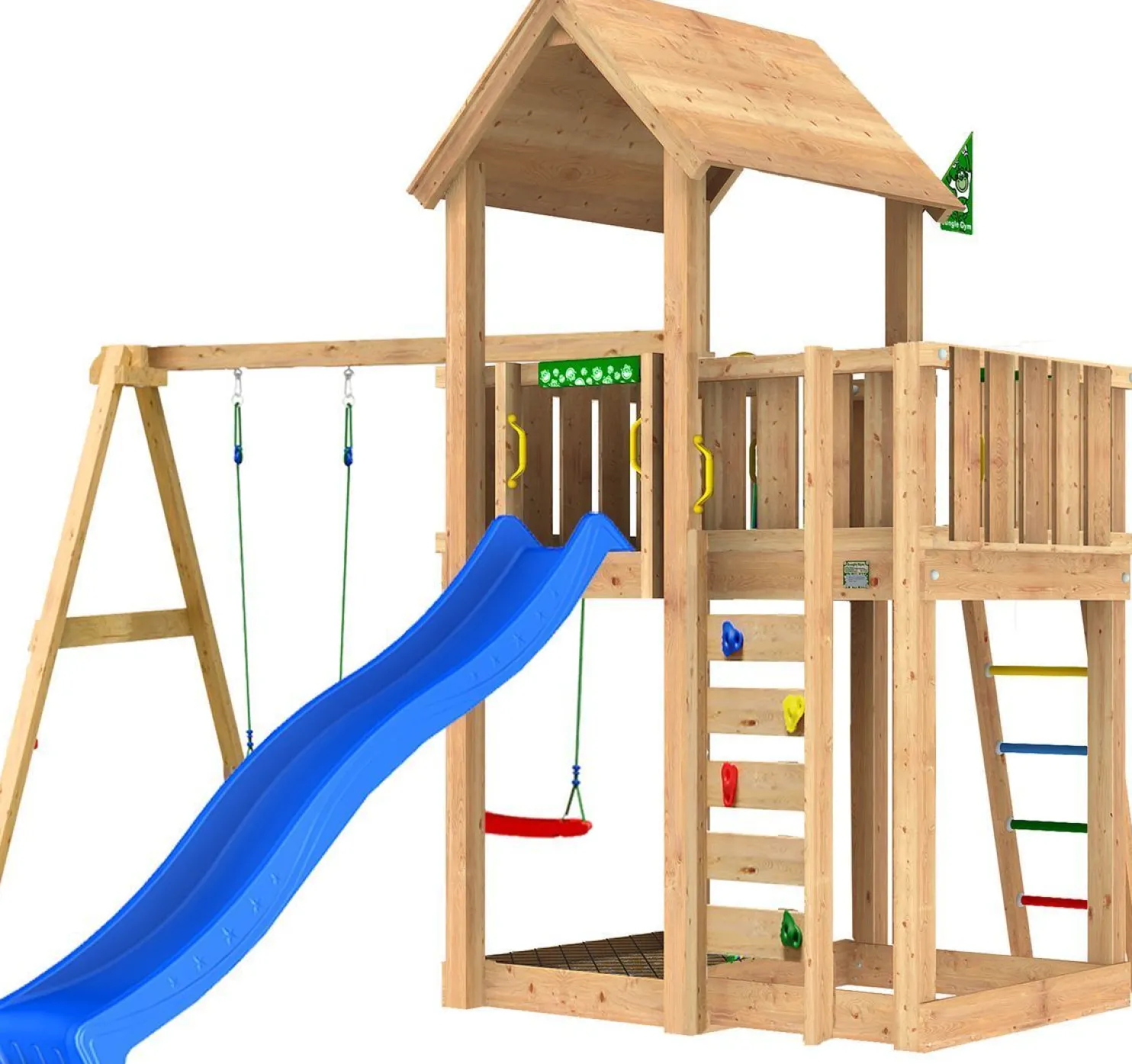 Leikkitorni Jungle Gym Mansion 2.1, 2-Swing Module 220, ilman liukumäkeä