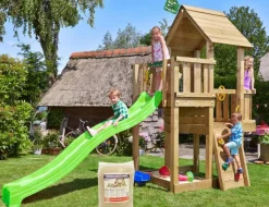 Leikkitornikokonaisuus Jungle Gym Cubby, liukumäki ja 120 kg hiekkaa