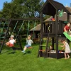 Leikkitornikokonaisuus Jungle Gym Club 2.1, 2-Climb Module 220, mustaksi petsattu, ilman liukumäkeä