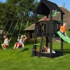 Leikkitornikokonaisuus Jungle Gym Club 2.1, 2-Swing Module 220, mustaksi petsattu, ilman liukumäkeä