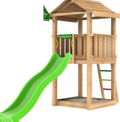 Leikkitornikokonaisuus Jungle Gym House 2.1, vihreä liukumäki