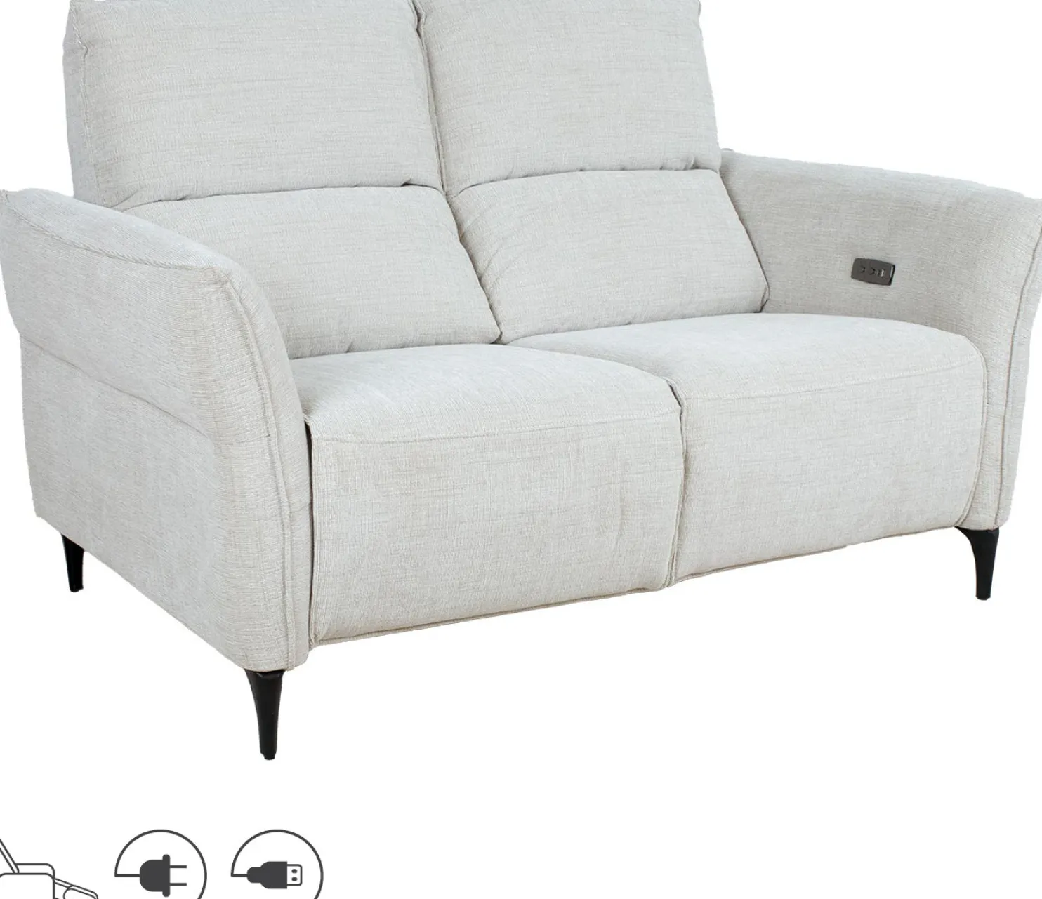 Leposohva Home4You MIAMI 2-istuttava sähkömekanismilla, vaaleanbeige