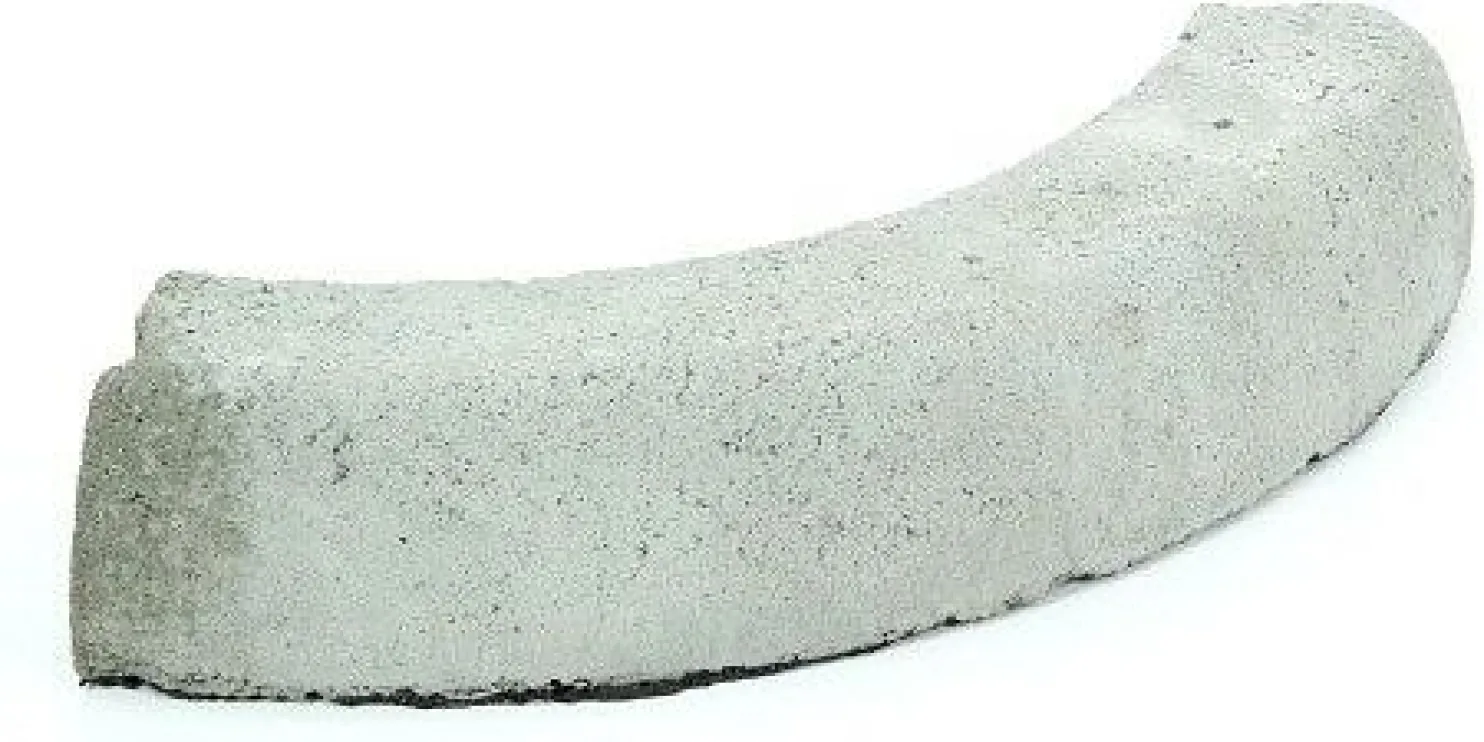 Liimattava reunakivi Rudus kaarre R500 kupera 500x130x120 mm sileä harmaa
