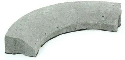 Liimattava reunakivi Rudus kulma R250 kovera 490x130x80 mm sileä harmaa