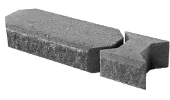Lohkokansikivi Lakka 480x200x100 mm ja 80x200x100 mm musta