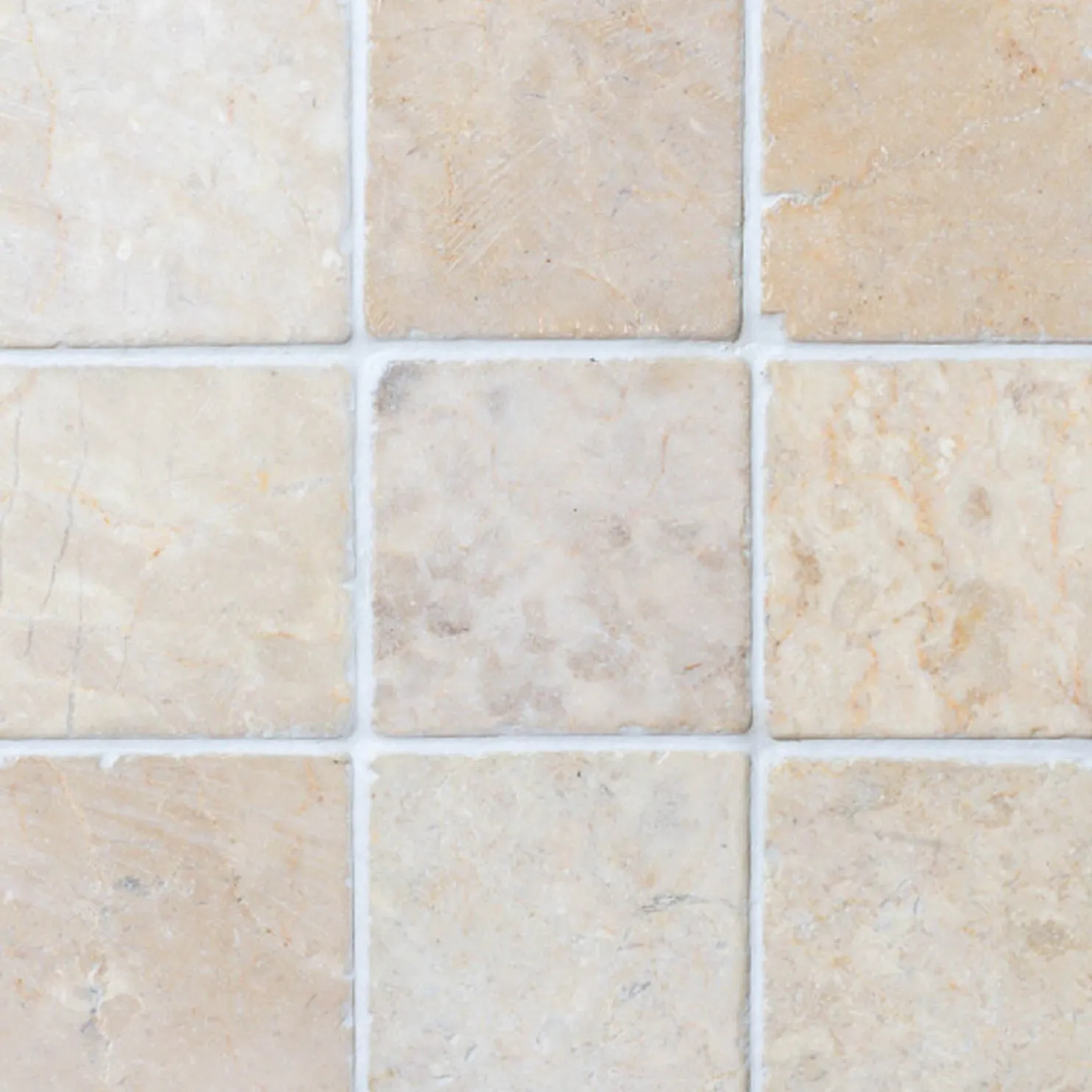 Luonnonkivilaatta Qualitystone Square White, 100 x 100 mm