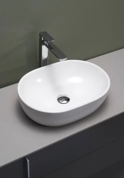 Malja-allas Hafa Pond 480x340x140 mm posliini valkoinen