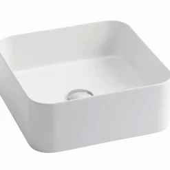 Malja-allas Lavabo Mate Slim 40x40, 400x400mm, valkoinen