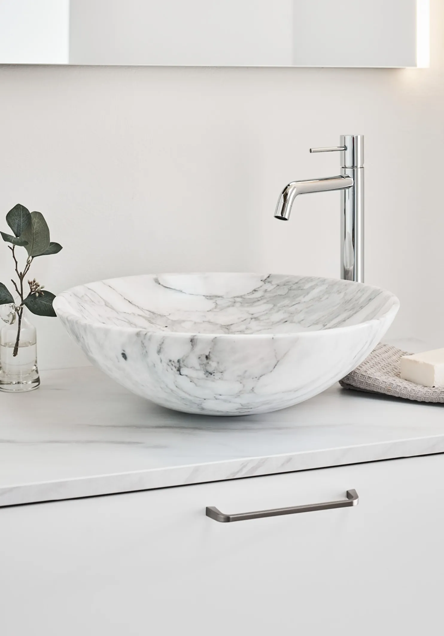 Malja-allas Noro Marble, 420 mm, marmori