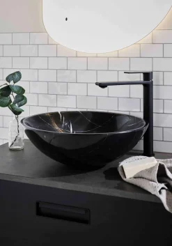 Malja-allas Noro Marble, 410 mm, musta