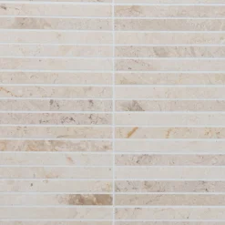 Marmorimosaiikki Qualitystone Crema Light, kiiltävä, verkolla, 305 x 305/15 x 151 mm