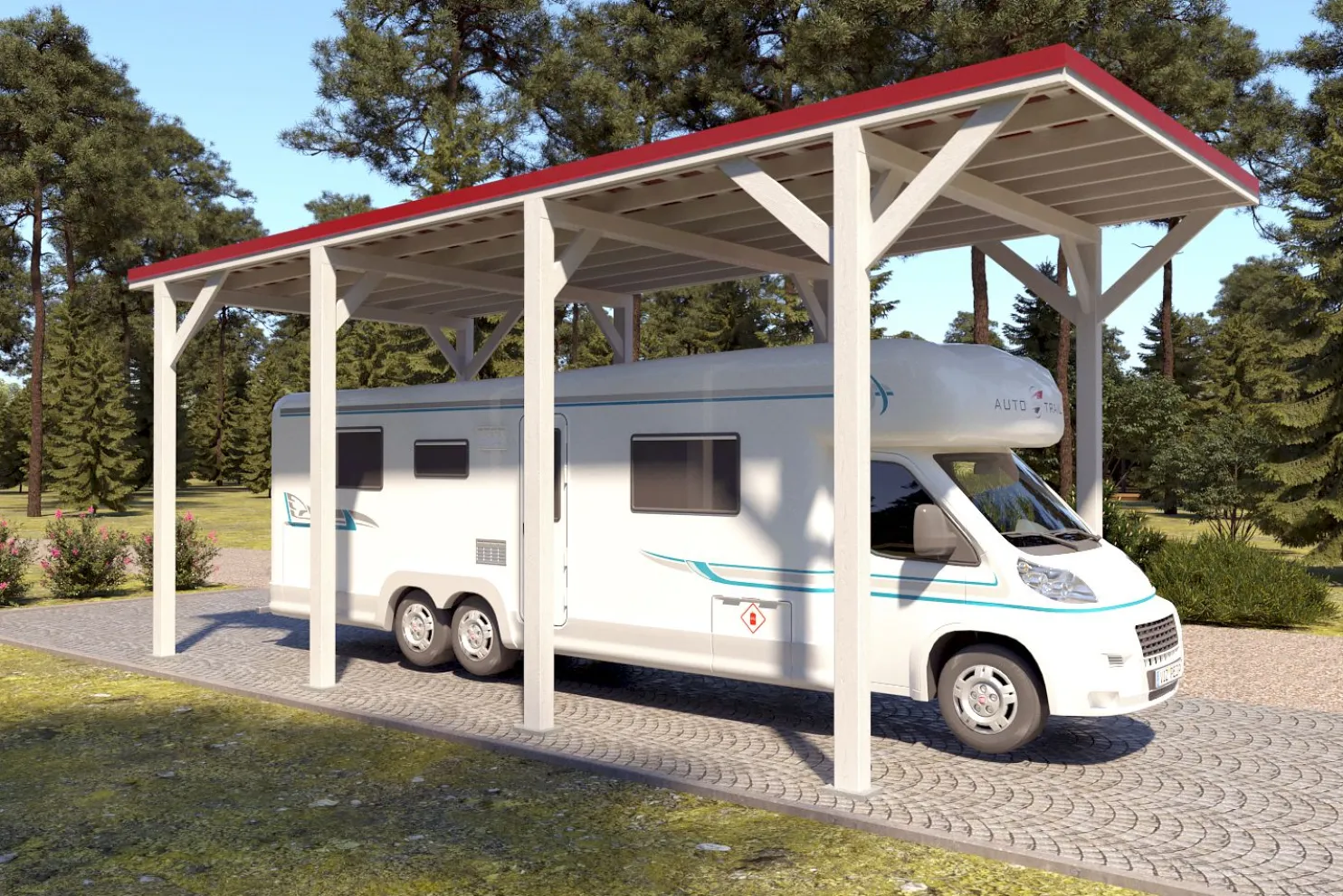 Matkailuautokatos Holzbrüder Ralf 32m2