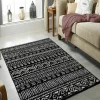 Matto Linento W1082, 60x100cm, mustavalkoinen