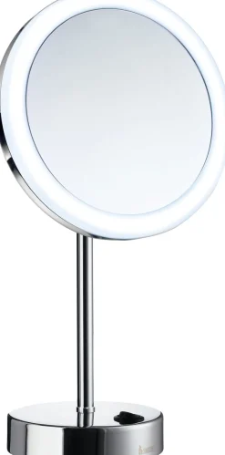 Meikkipeili Smedbo Outline Dual Light FK484EP Ø200 mm paristokäyttöisellä valolla kromi