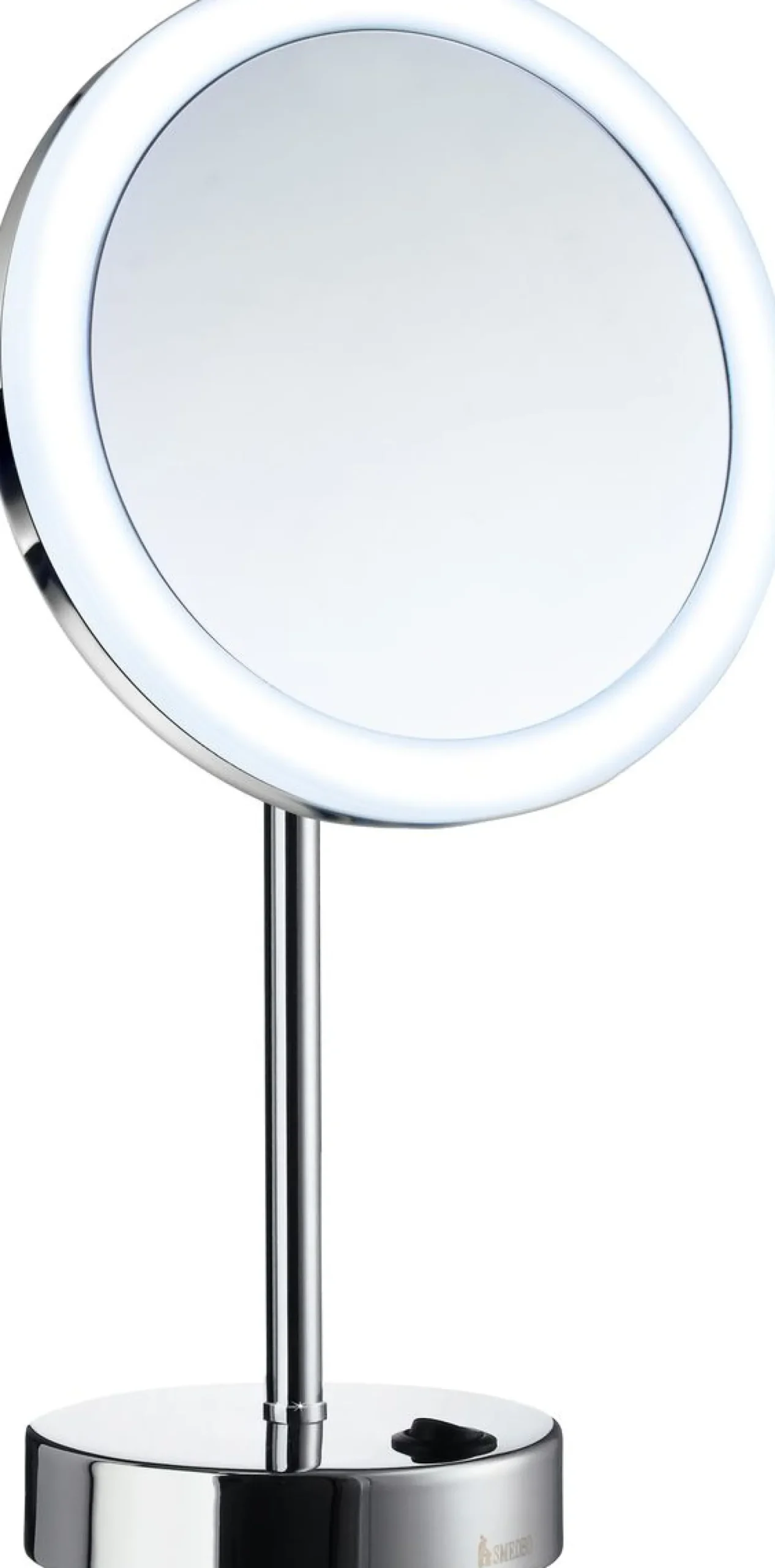 Meikkipeili Smedbo Outline Dual Light FK484EP Ø200 mm paristokäyttöisellä valolla kromi