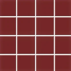 Mosaiikkilaatta Pukkila Color Burgundy, himmeä, sileä, 47x47mm