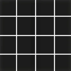 Mosaiikkilaatta Pukkila Color Black, himmeä, sileä, 47x47mm