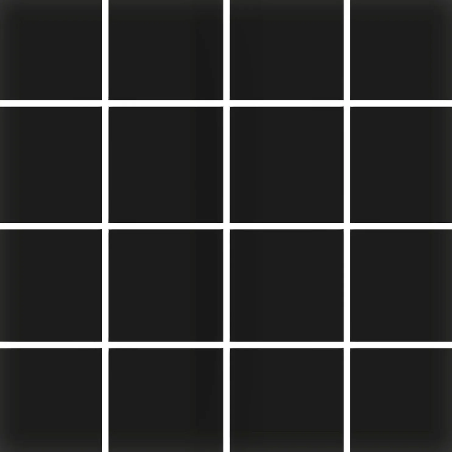 Mosaiikkilaatta Pukkila Color Black, himmeä, sileä, 47x47mm