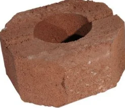 Muurikivi Rudus Aitakivi päätykivi 200x200x100 mm sileä punainen