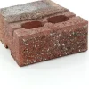 Muurikivi Rudus Muurikko peruskivi 235x235x100 mm sileä punamusta