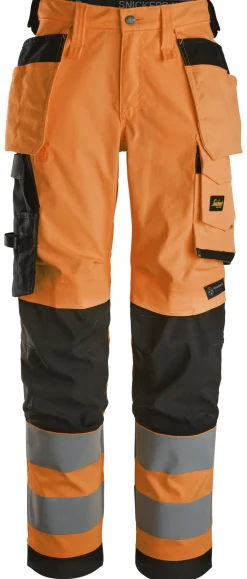 Naisten riipputaskuhousut Snickers Workwear 6743 High-Vis Stretch lk2