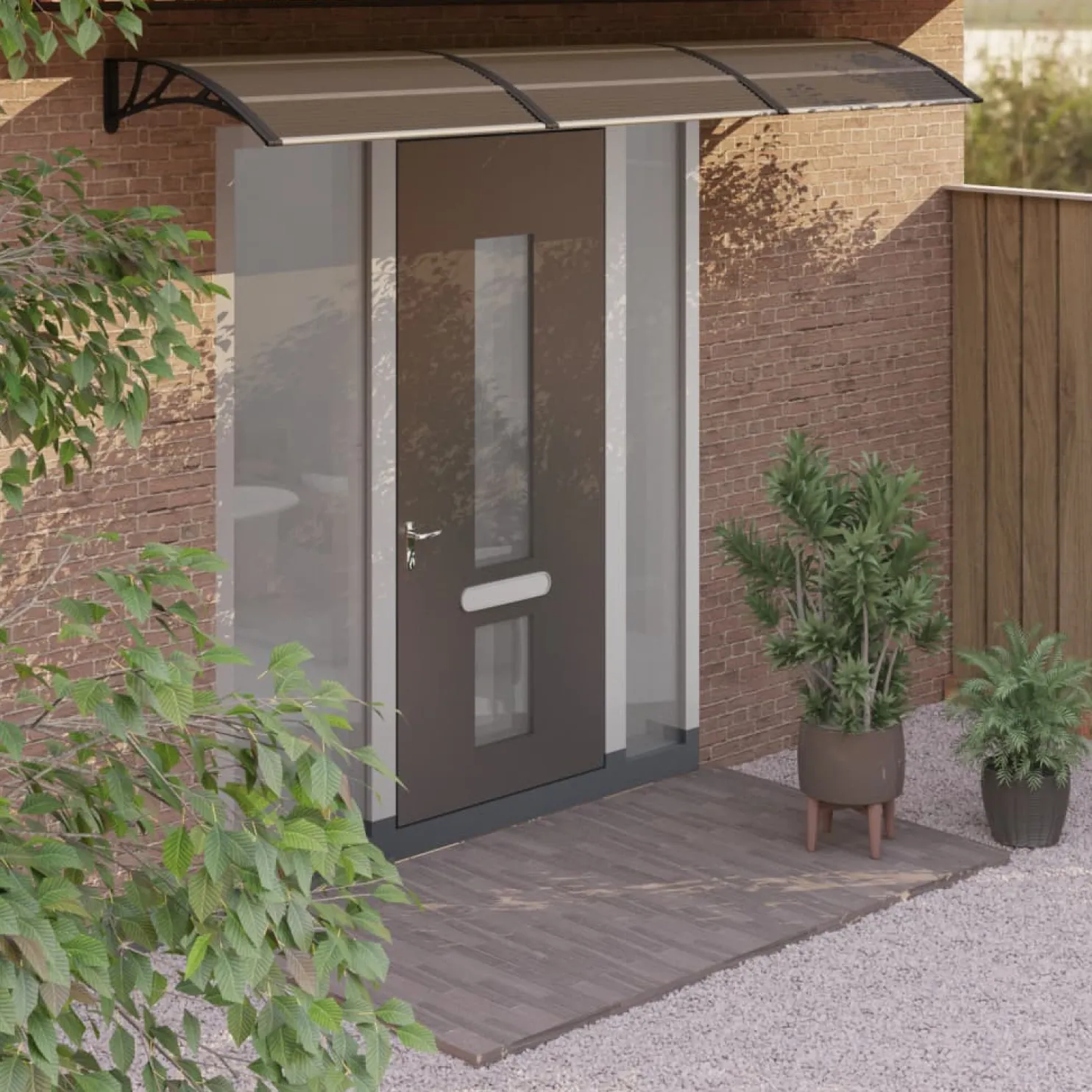 Ovikatos polykarbonaatti, eri värejä ja kokoja