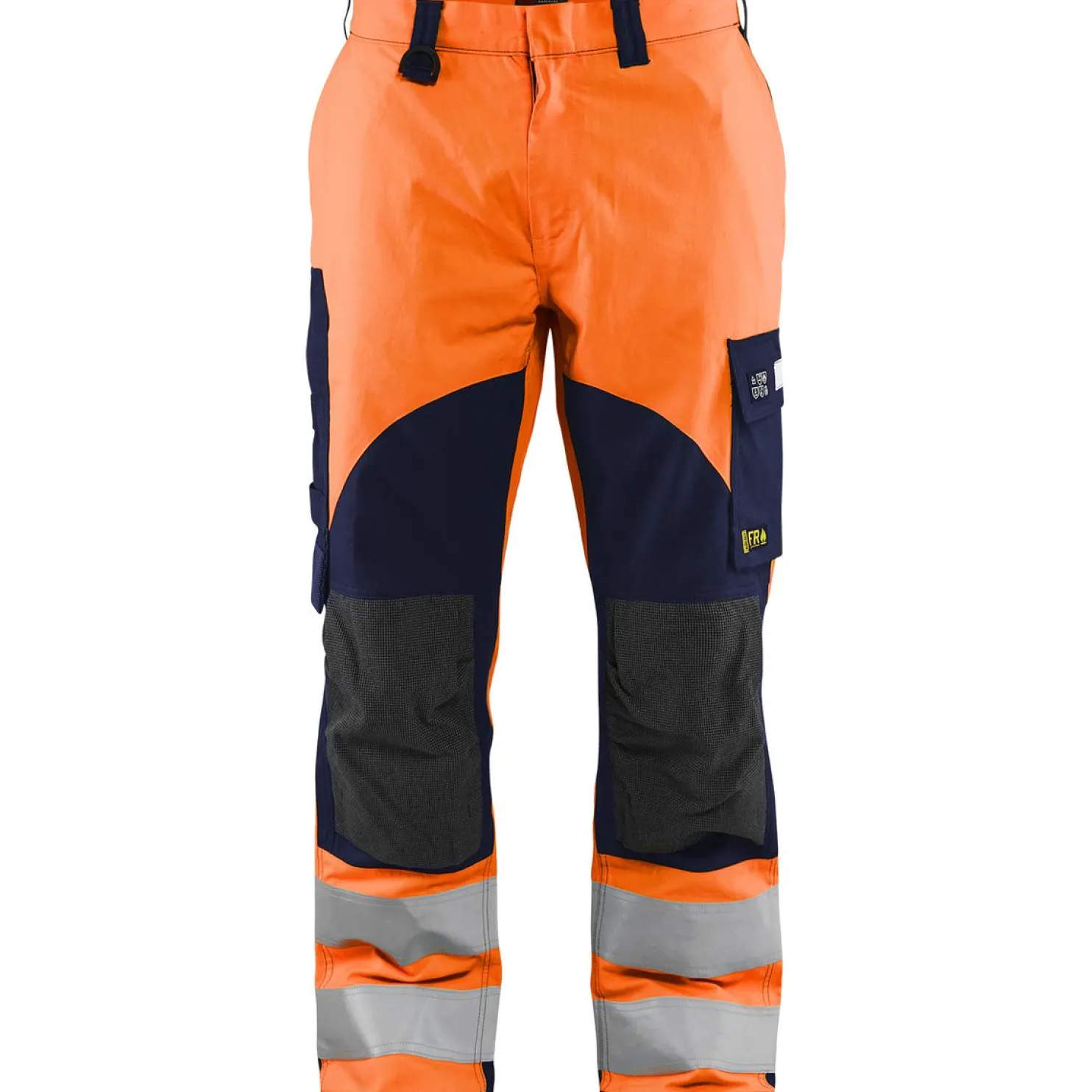 Palosuojatut housut Blåkläder 1588 Multinorm huomio-oranssi/sininen
