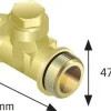 Paluuventtiili 3/4'' UK x 1/2'' SK WehoFloor