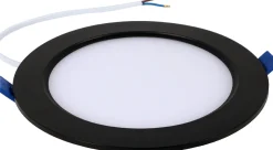 Paneelivalaisin Led Energie 12W 3CCT Ø171mm, musta pyöreä, uppoasenteinen himmennettävä