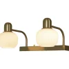 Peilivalaisin Aneta Lighting Messina IP44 2-osainen mattamessinki peilikaapin päälle