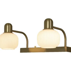 Peilivalaisin Aneta Lighting Messina IP44 2-osainen mattamessinki peilikaapin päälle