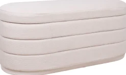 Penkki Home4You HIRO 104x44xK44 cm, valkoinen, säilytystilalla