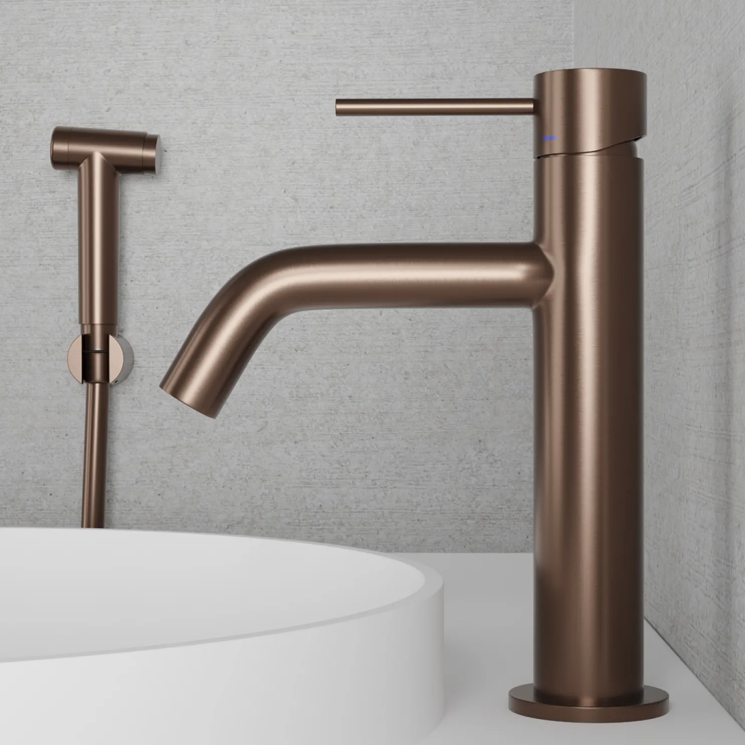 Pesuallashana Scandtap Steel Voyage Medium B Amber, bideesuihkulla, kupari