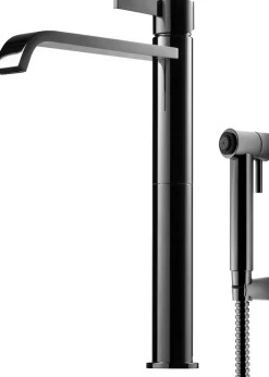 Pesuallashana Tapwell ARM089 Bidé Black Chrome, korkea malli, bideesuihkulla, kromi
