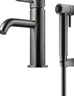 Pesuallashana Tapwell Evo EVM069 käsisuihkulla Brushed Black Chrome