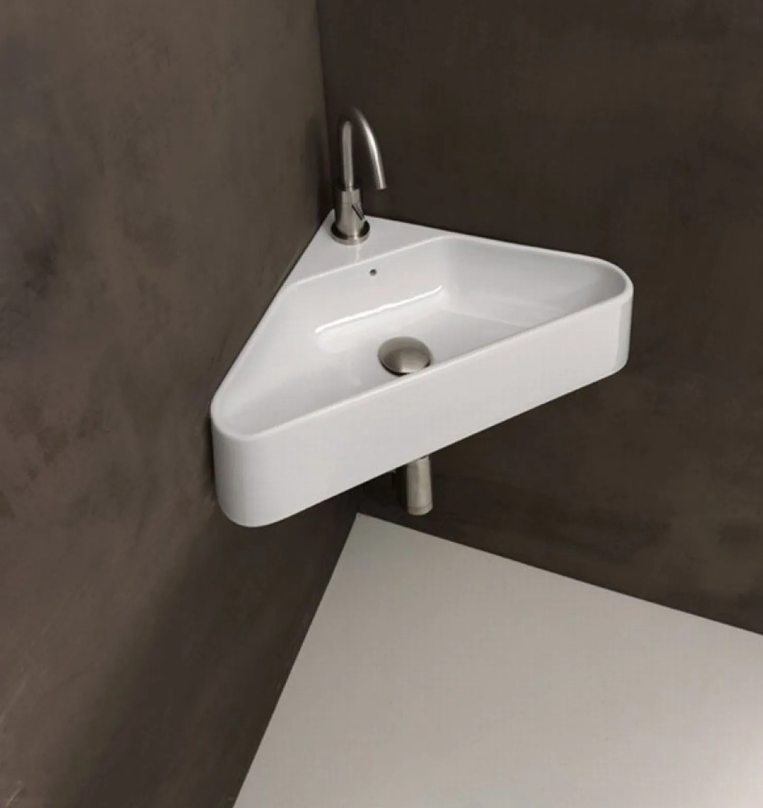 Pesuallas Lavabo Axa Corner, 425x425mm, valkoinen