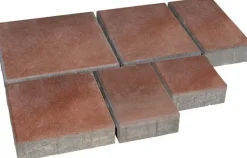 Pihakivisarja Rudus Roomalaiset pienet kivet 80 mm sileä punainen