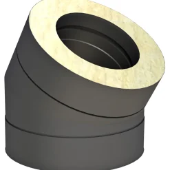 Piipun/hormin mutka Jeremias 30° Ø180 mm musta